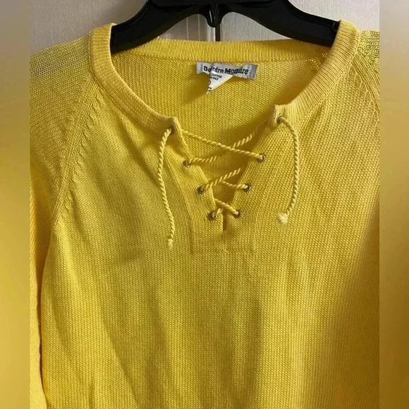 Deirdre McGuire sweater pullover yellow 100%‎ pima cotton Large - Picture 2 of 8